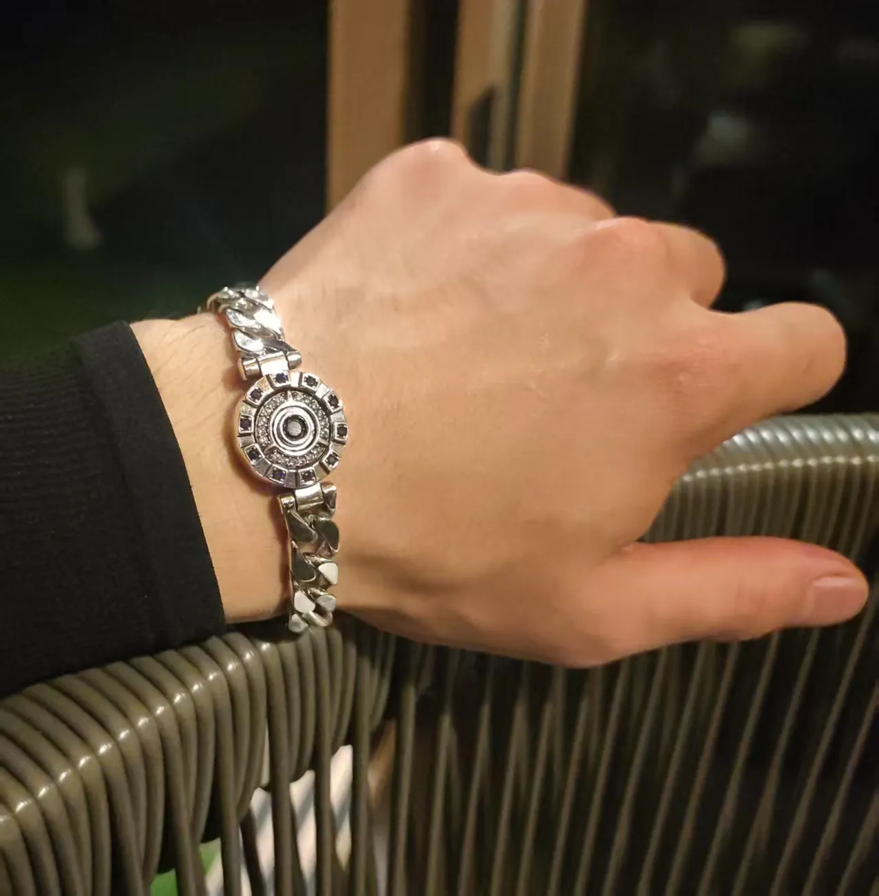 Iron Heart of Steel メンズダイヤモンドブレスレット ブルー - 画像 (7)