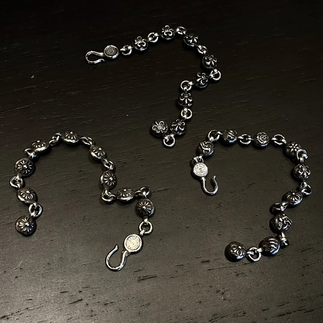 Chrome Hearts シルバー 六元素花珠手鍊 - 画像 (6)