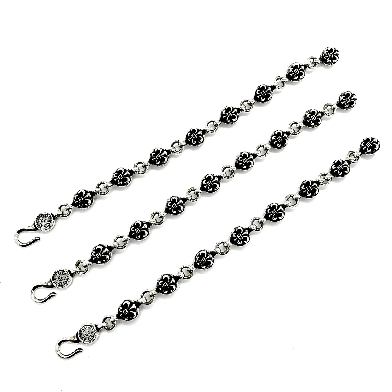 Chrome Hearts ブラック 童軍花手錠ブレスレット - 画像 (4)