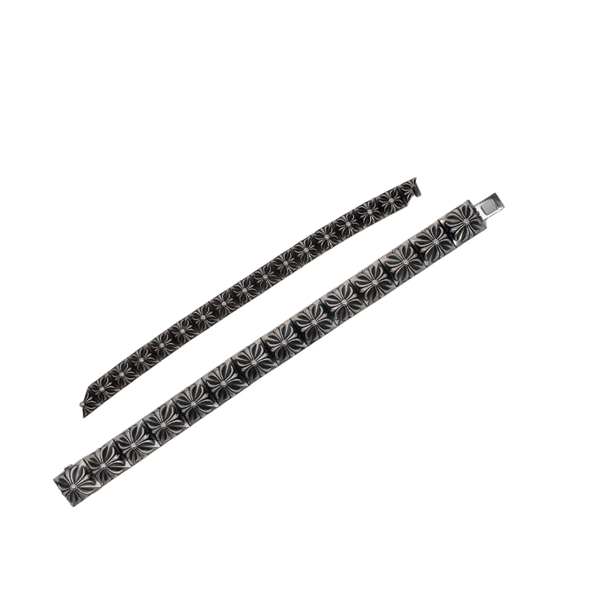 Chrome Hearts ブラッククロスチェーンブレスレット - 画像 (3)