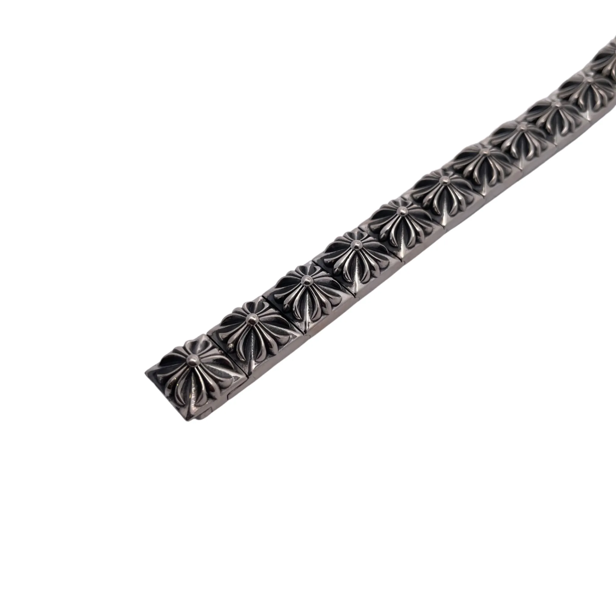 Chrome Hearts ブラッククロスチェーンブレスレット - 画像 (4)