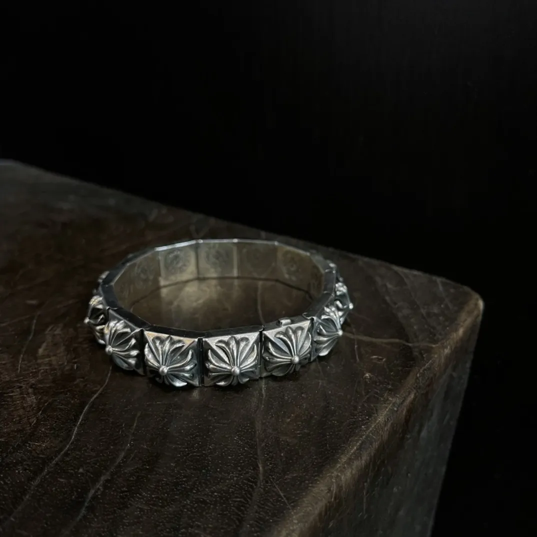 Chrome Hearts ブラッククロスチェーンブレスレット - 画像 (6)