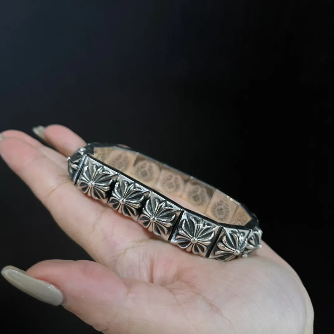 Chrome Hearts ブラッククロスチェーンブレスレット - 画像 (7)