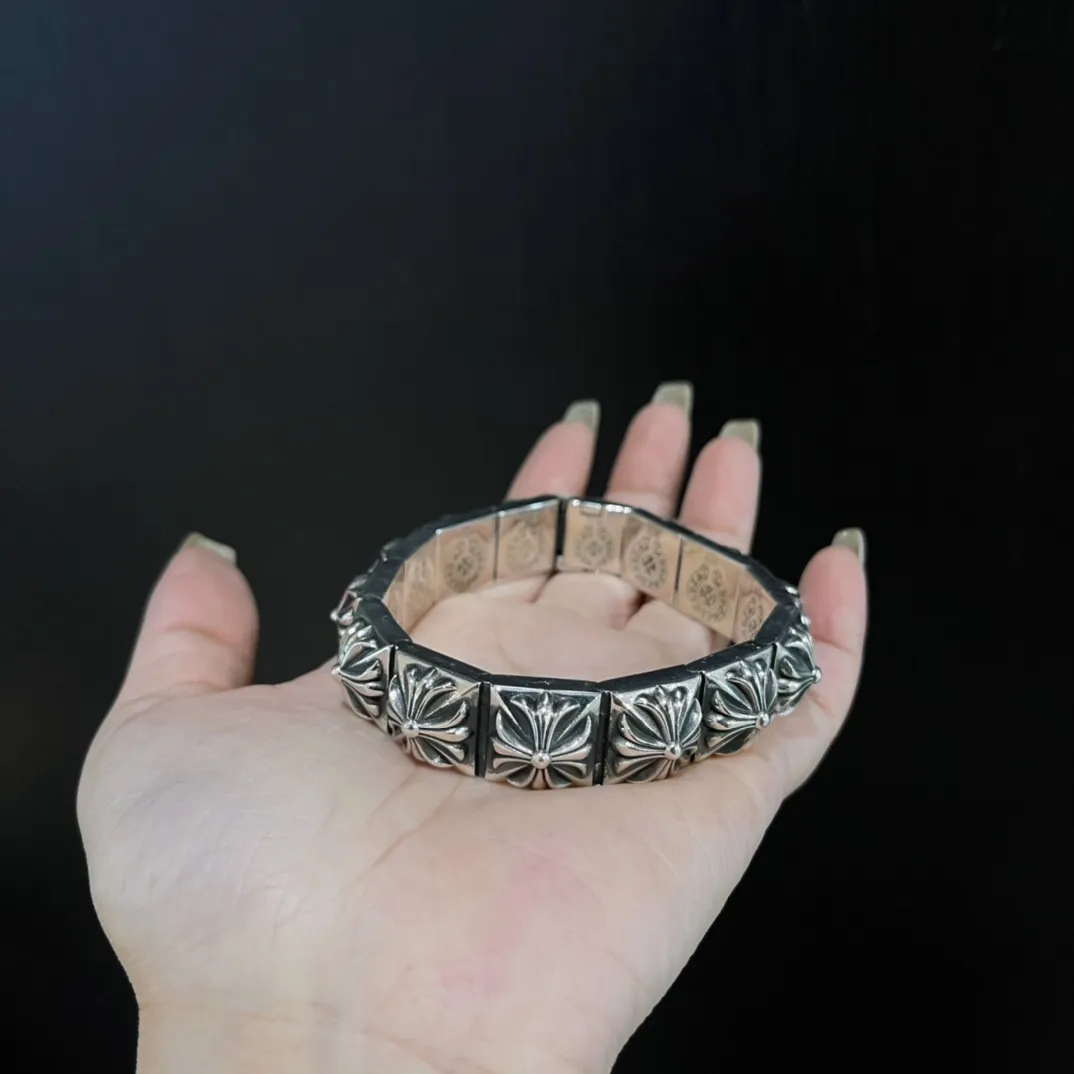 Chrome Hearts ブラッククロスチェーンブレスレット - 画像 (8)