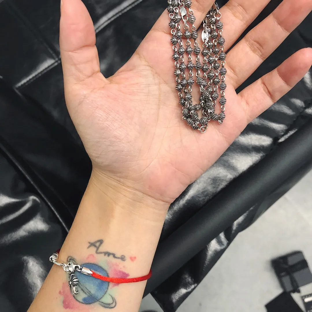 Chrome Hearts ブラック クロスボールブレスレット - 画像 (7)