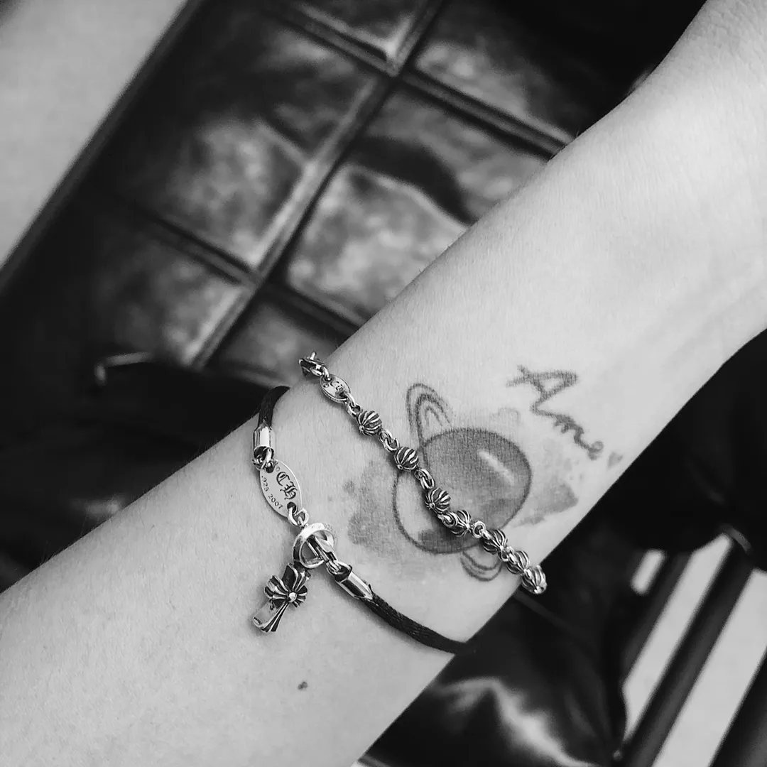 Chrome Hearts ブラック クロスボールブレスレット - 画像 (9)