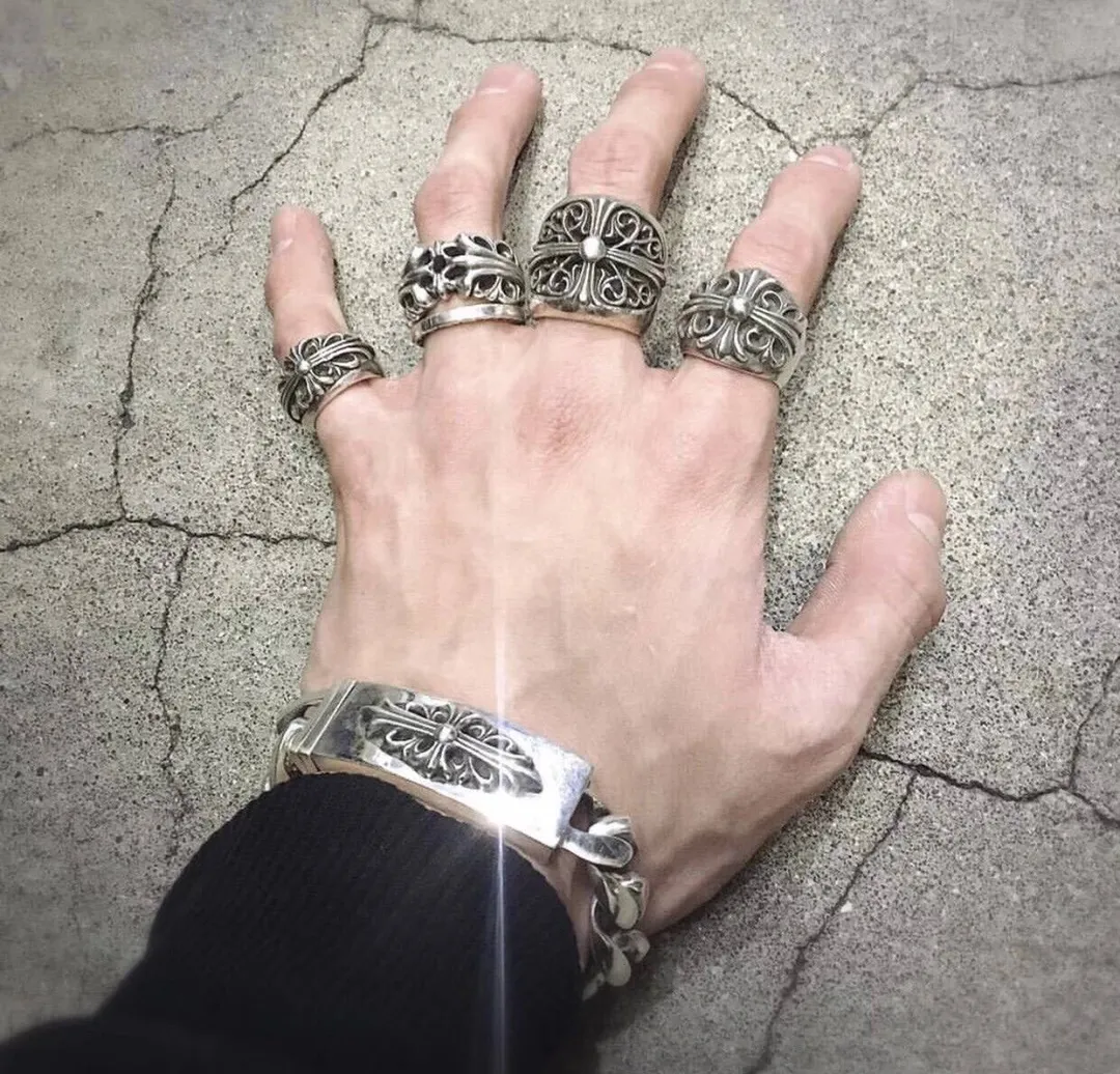 Chrome Hearts シルバー メンズチェーンブレスレット - 画像 (10)