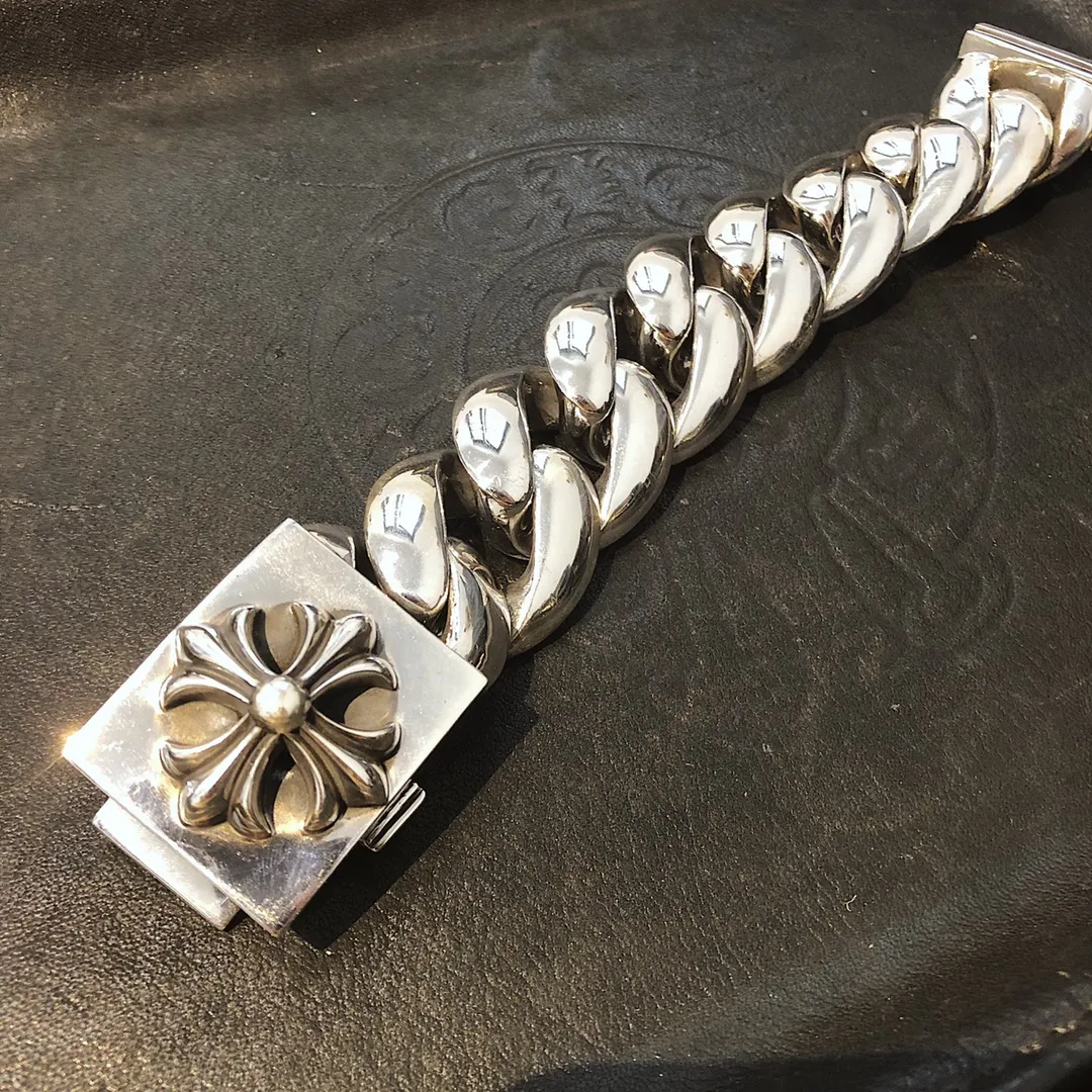 Chrome Hearts シルバー クロスチェーンブレスレット - 画像 (4)