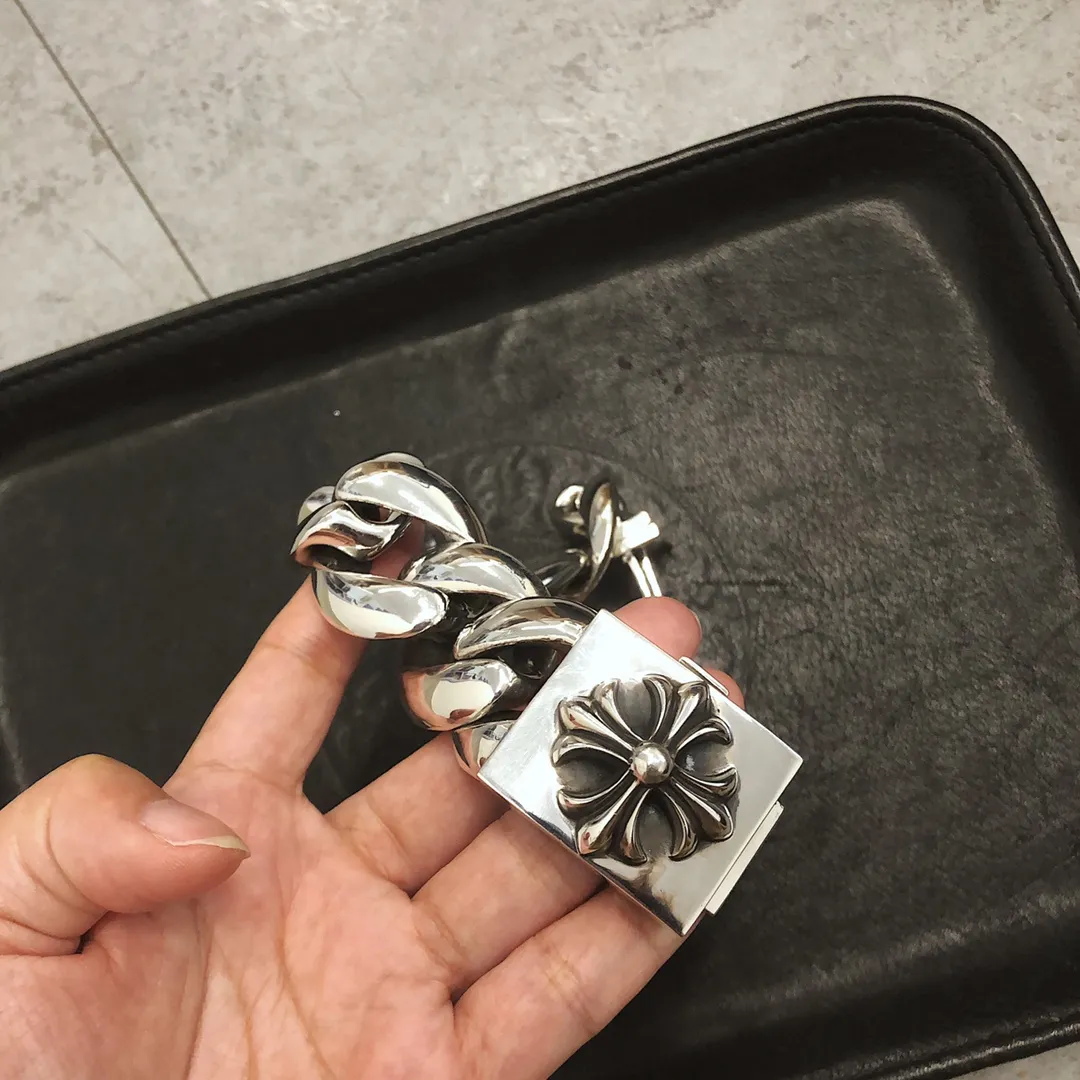 Chrome Hearts シルバー クロスチェーンブレスレット - 画像 (8)