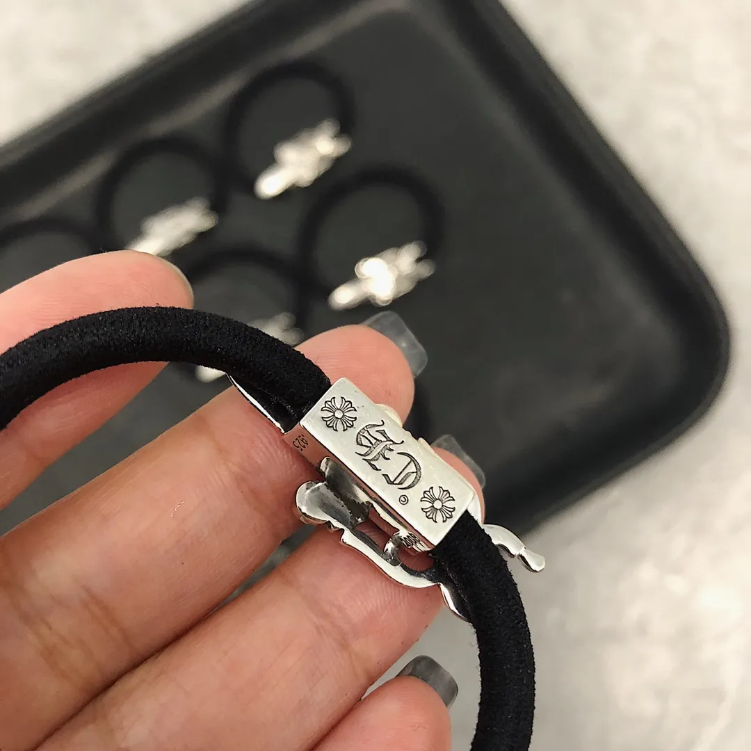 Chrome Hearts ブラック 宝剣デザイン 発Hair Tie/ブレスレット - 画像 (4)