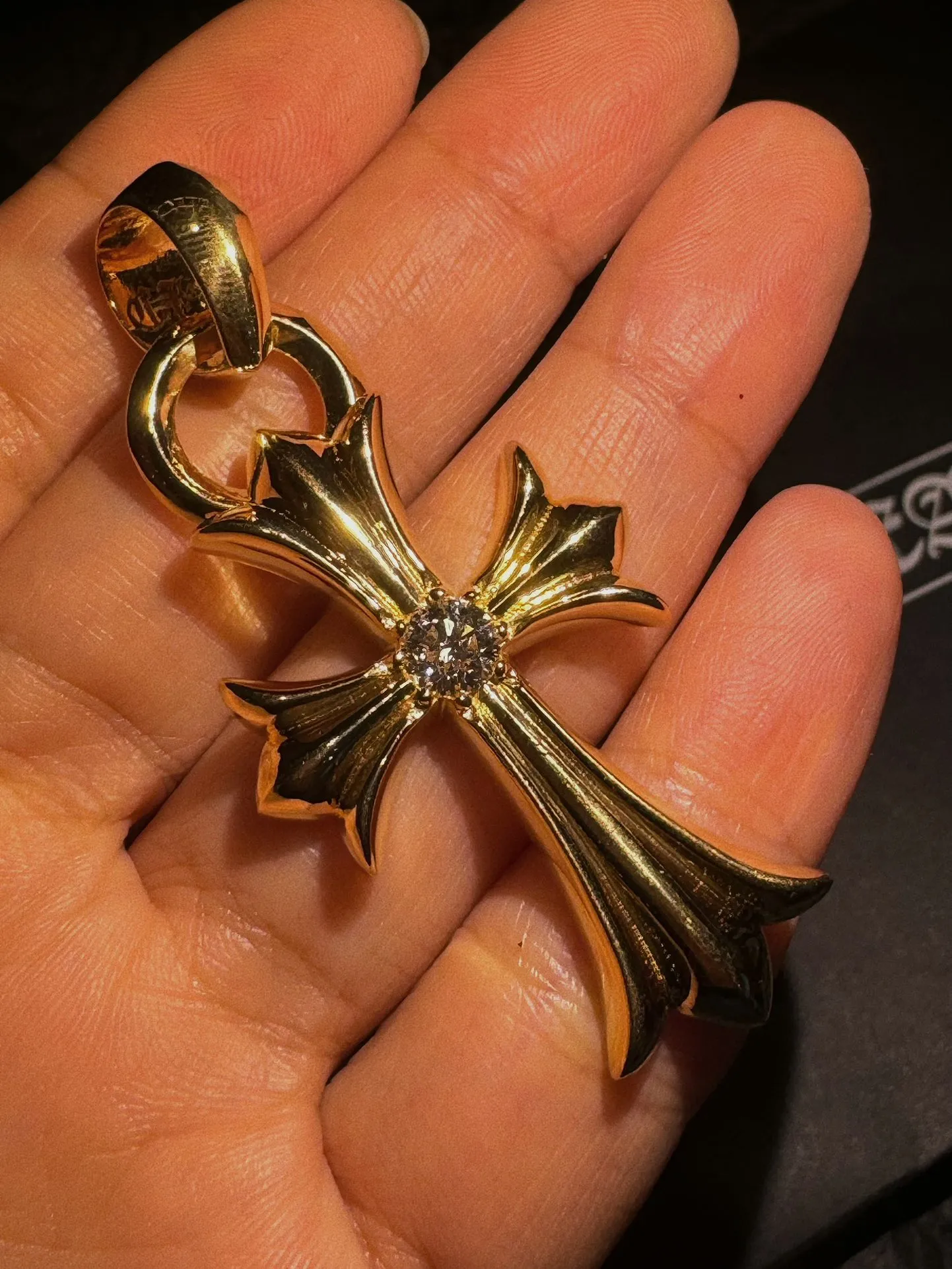 Chrome Hearts 22K純金クロスダイヤネックレス - 画像 (9)