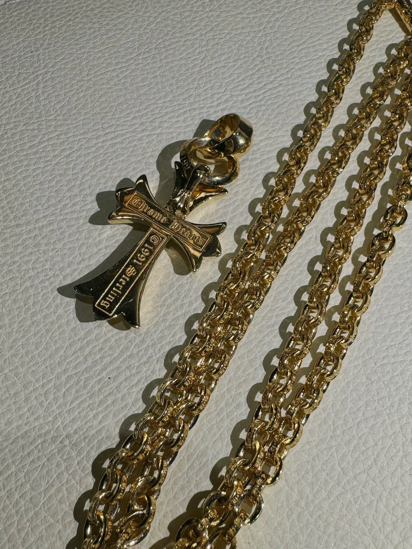 Chrome Hearts 22K純金クロスダイヤネックレス - 画像 (10)