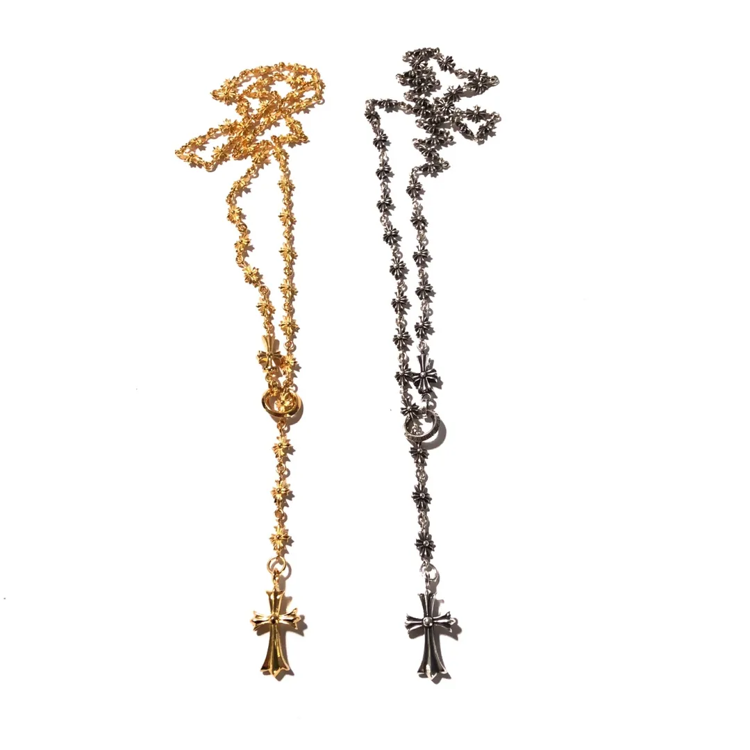 Chrome Hearts クロスセットリングネックレス 金色/銀色 - 画像 (3)