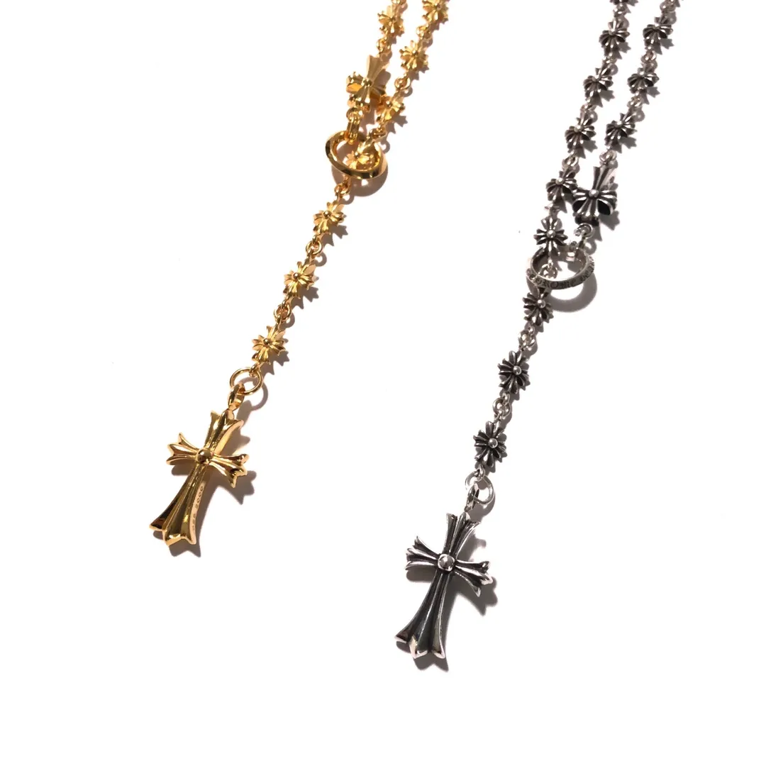 Chrome Hearts クロスセットリングネックレス 金色/銀色 - 画像 (4)