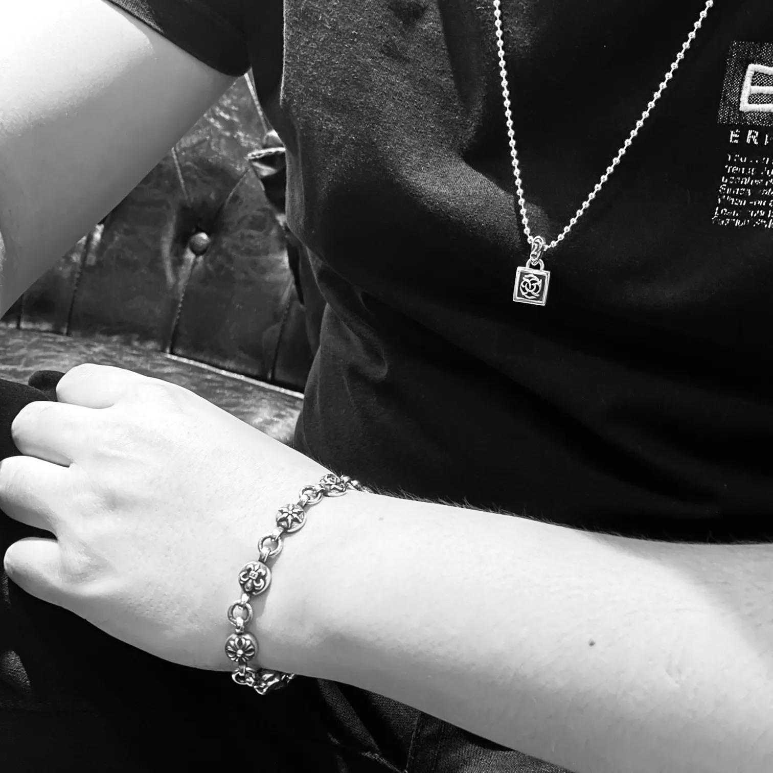 Chrome Hearts クロムハーツ ブラックビンテージビーズブレスレット - 画像 (10)