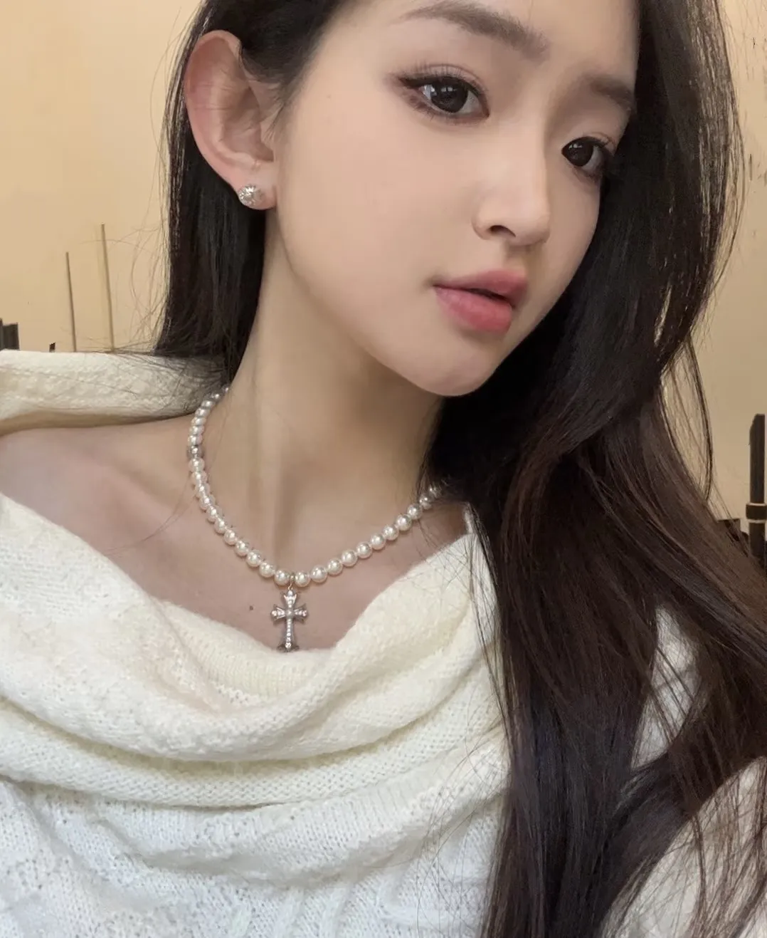 Chrome Hearts x Mikimoto クロスネックレス ホワイトパール - 画像 (10)