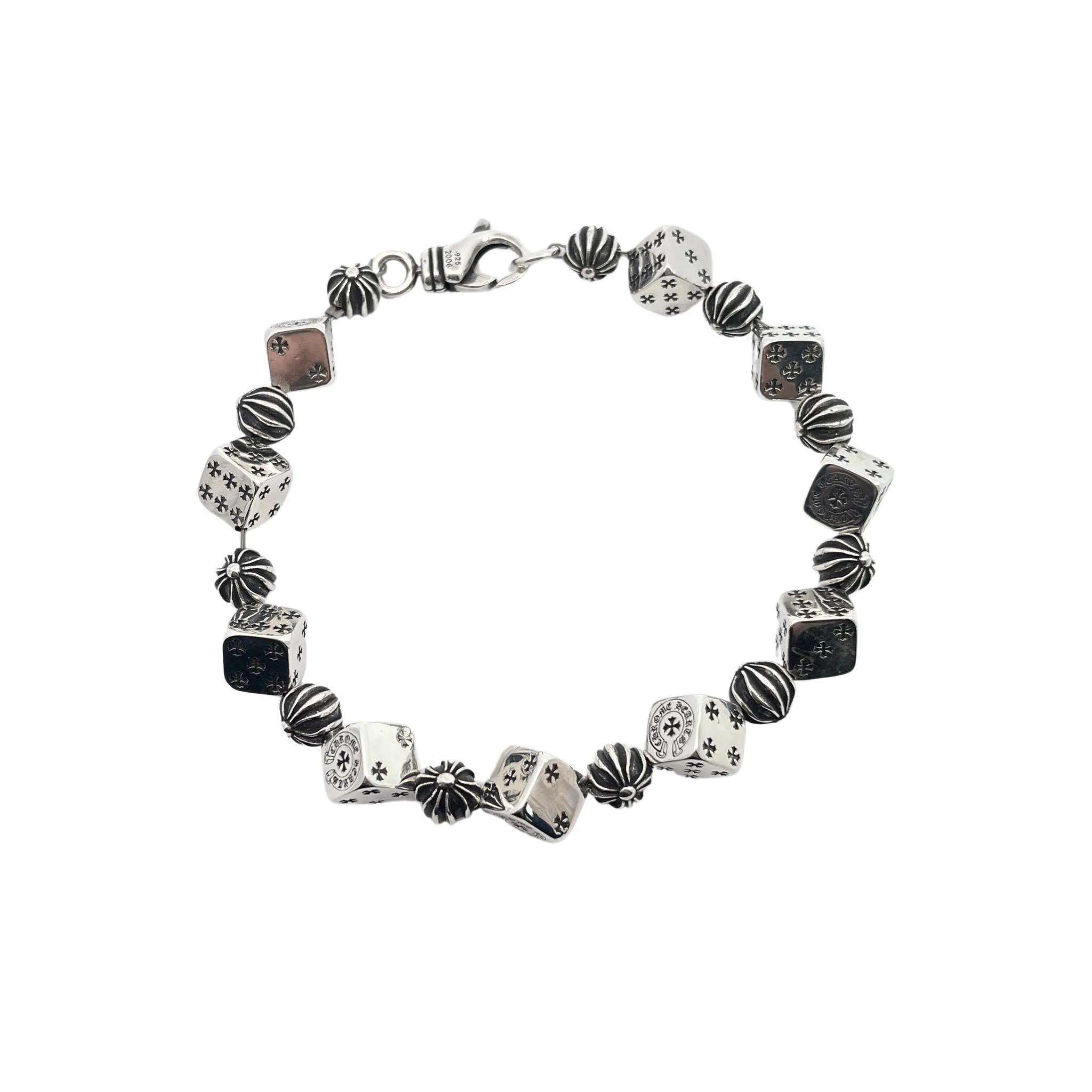 Chrome Hearts ダイスクロスブレスレット シルバー