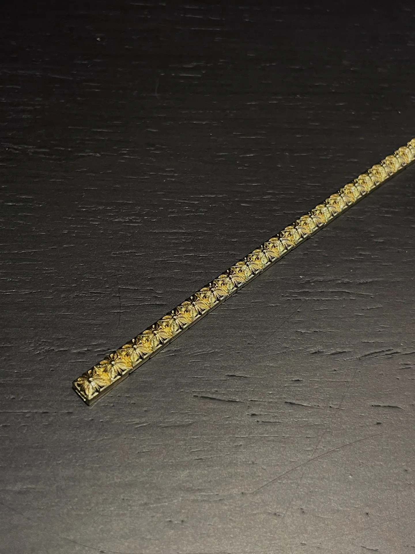 Chrome Hearts ゴールド十字花チェーンブレスレット - 画像 (5)