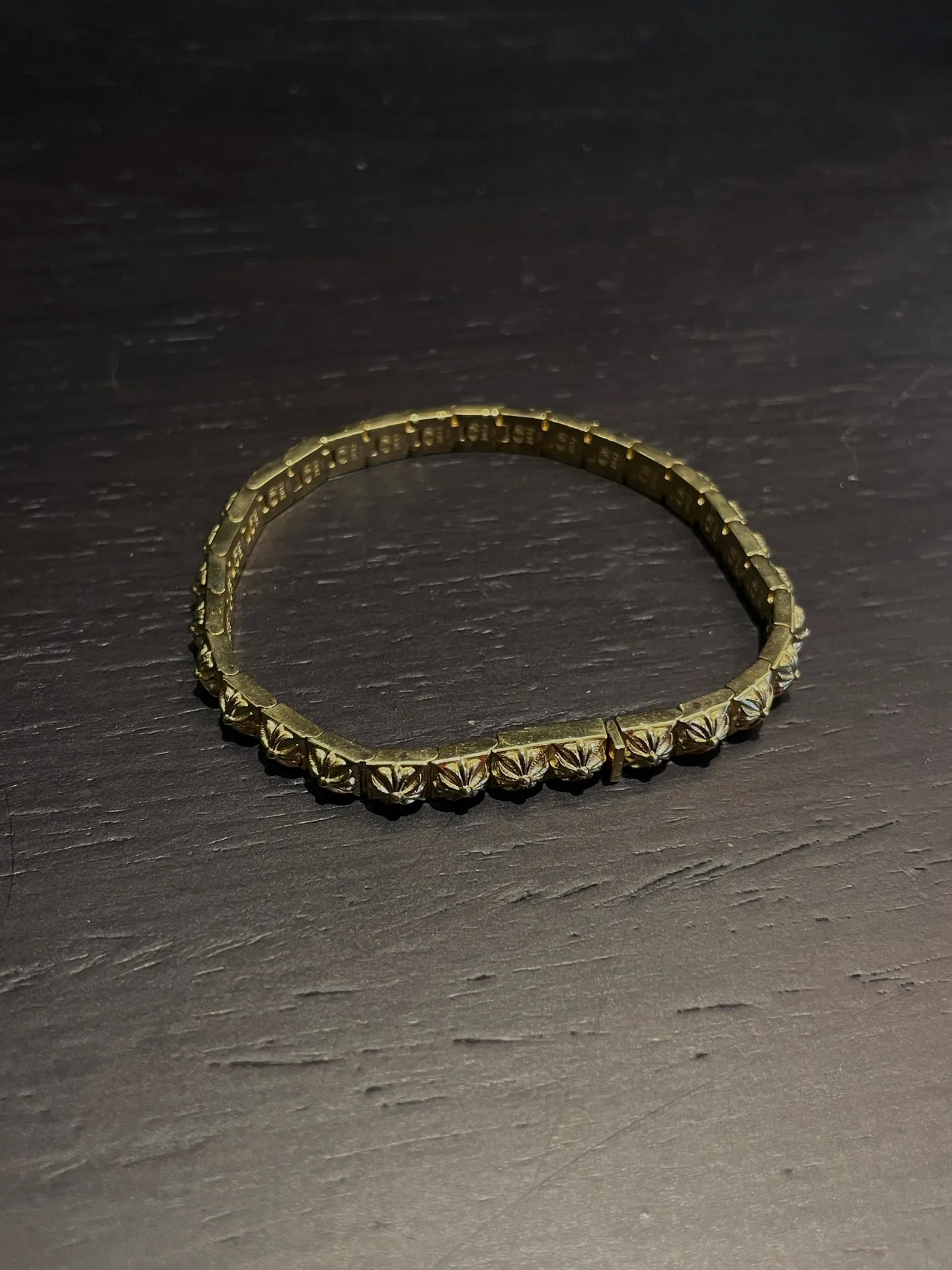 Chrome Hearts ゴールド十字花チェーンブレスレット - 画像 (7)