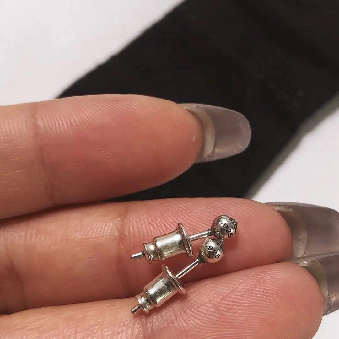 Chrome Hearts シルバー クロスボールミニイヤリング - 画像 (5)