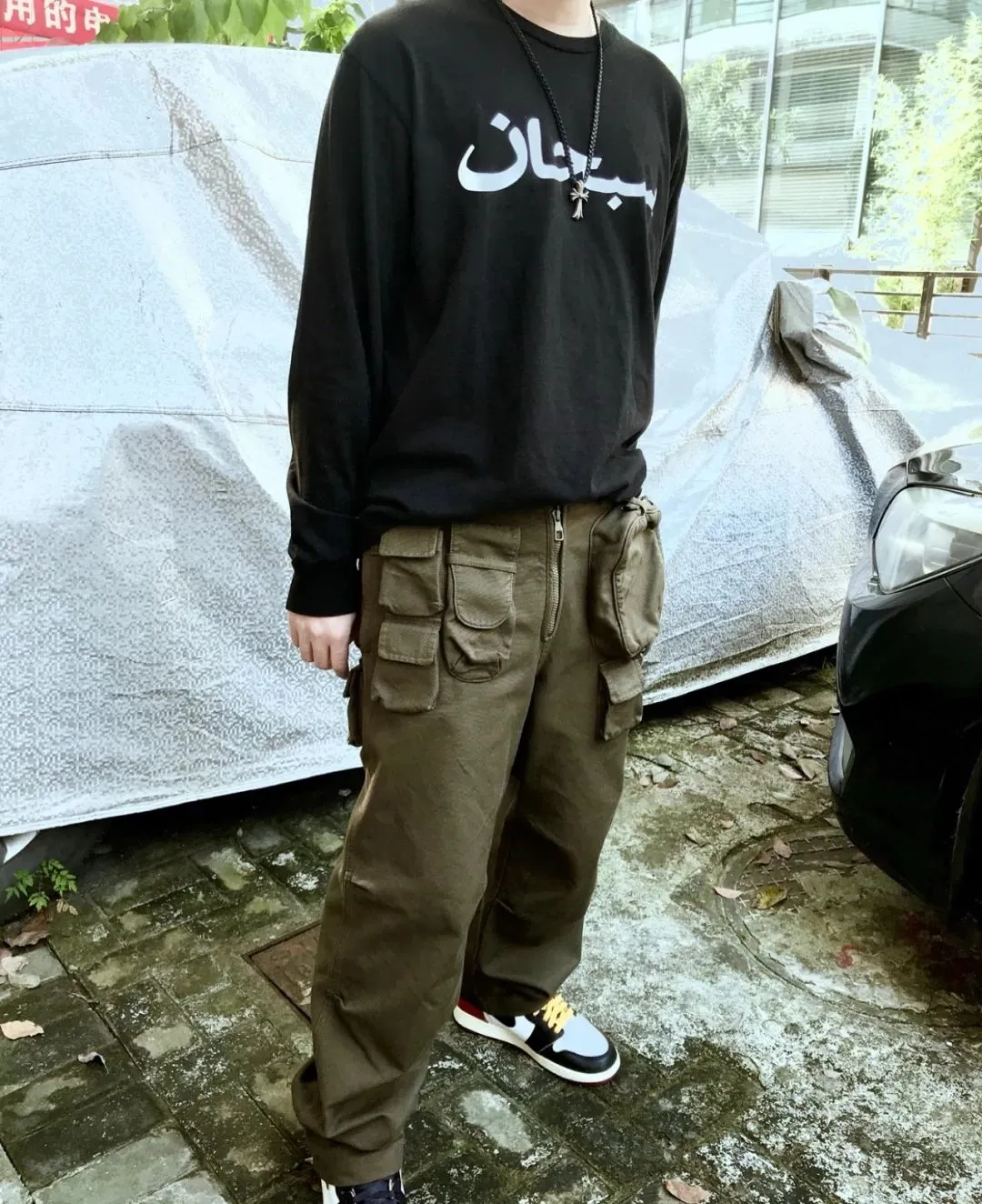 Chrome Hearts ブラッククロス編み込みネックレス - 画像 (10)