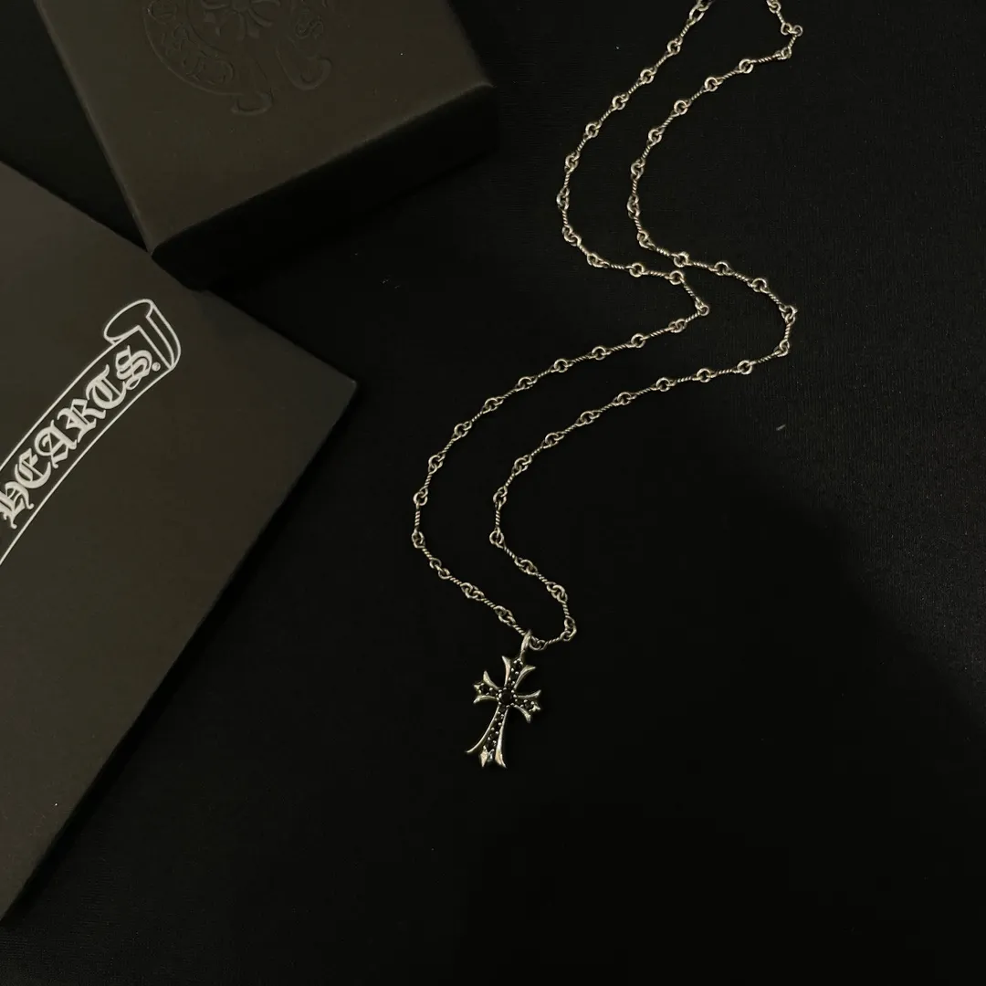Chrome Hearts シルバー ダブルクロス ネックレス - 画像 (4)