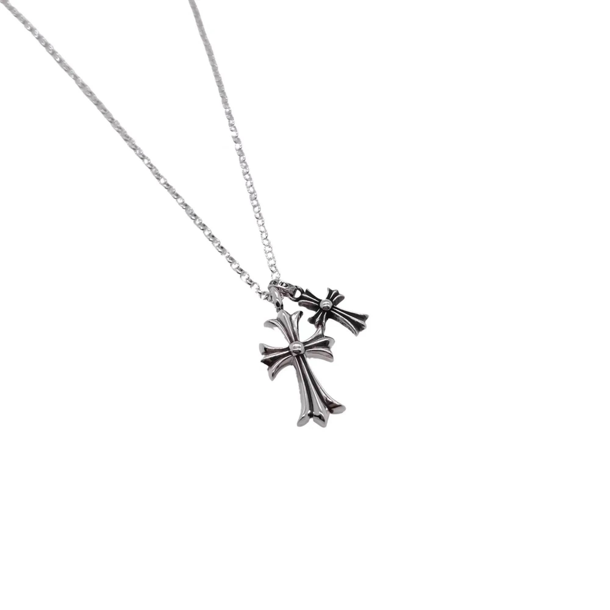 Chrome Hearts クロムハーツ レッドブルー クロスネックレス - 画像 (4)