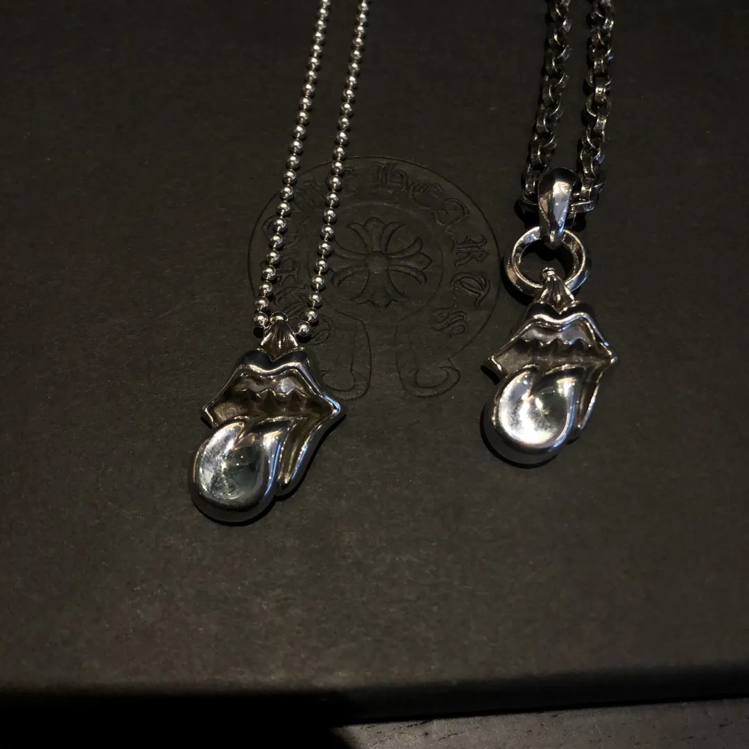 Chrome Hearts シルバー ロック舌ネックレス - 画像 (4)