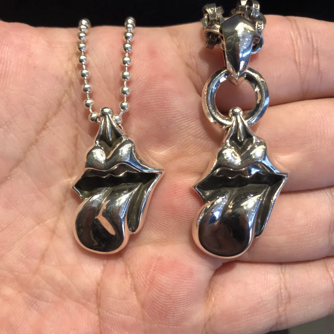 Chrome Hearts シルバー ロック舌ネックレス - 画像 (6)