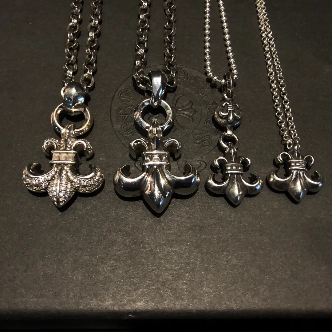 Chrome Hearts クロムハーツ 黒銀 フラワーネックレス - 画像 (4)