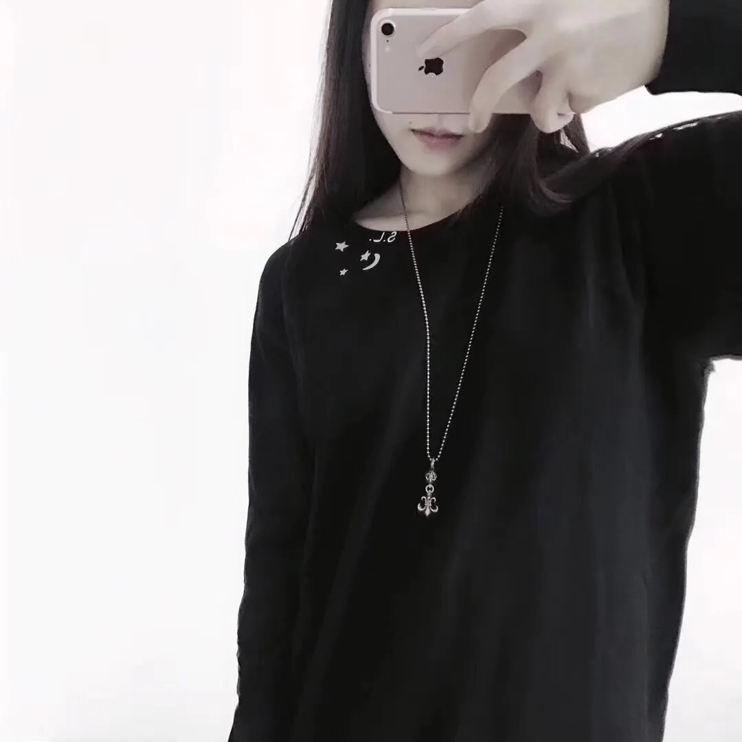 Chrome Hearts クロムハーツ 黒銀 フラワーネックレス - 画像 (9)