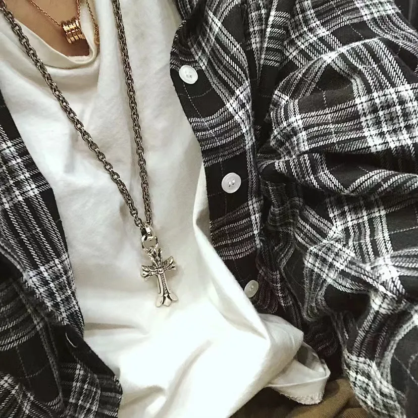 Chrome Hearts シルバー ダブルクロスネックレス - 画像 (10)