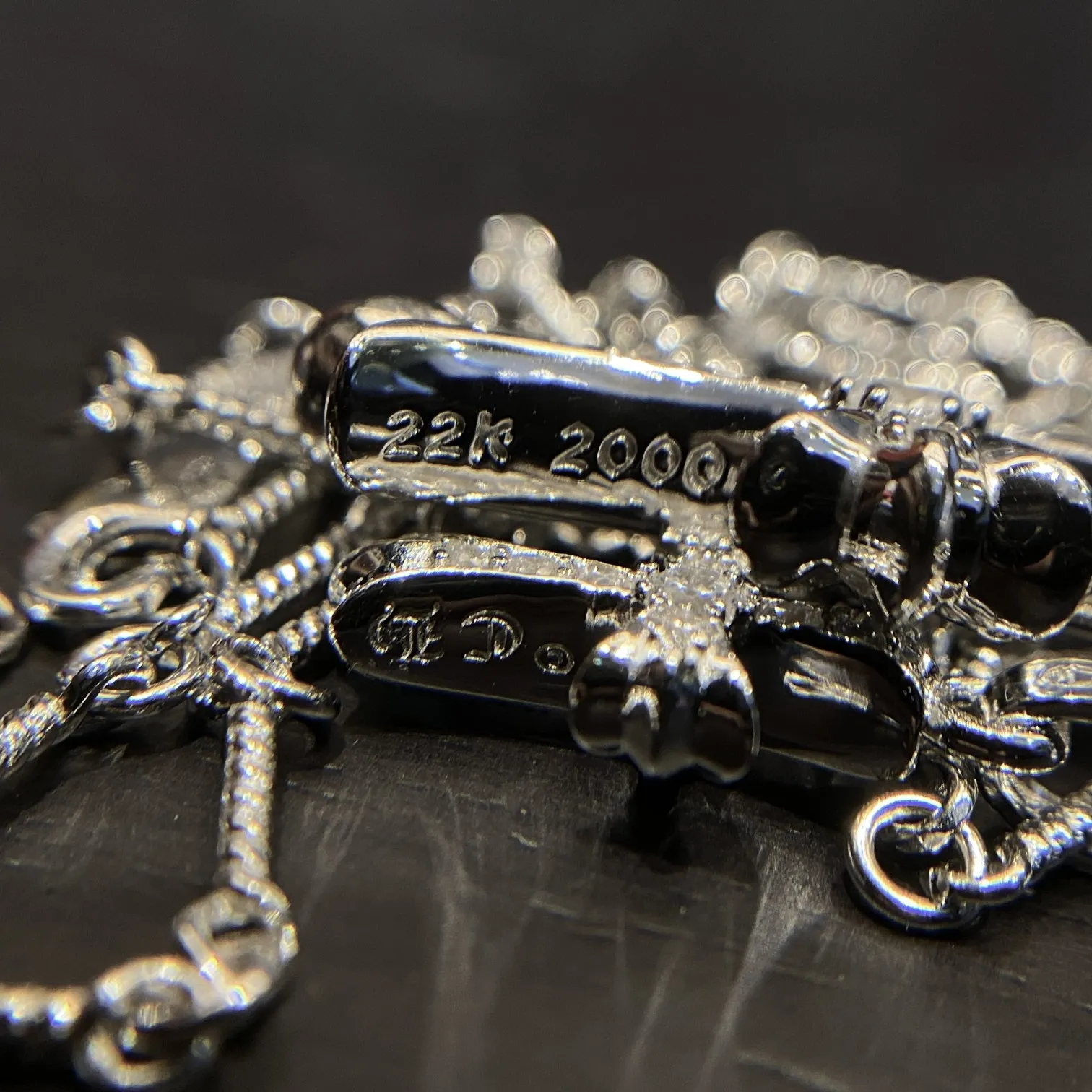 Chrome Hearts シルバー ダブルクロス ネックレス - 画像 (5)