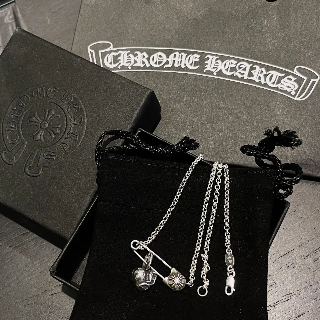 Chrome Hearts シルバー ピンとハートネックレス - 画像 (9)