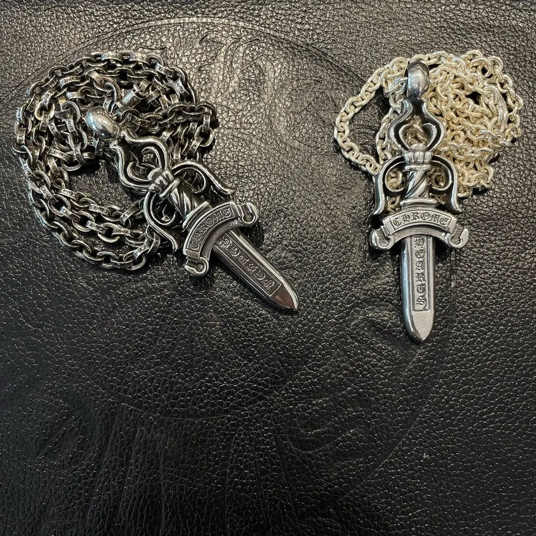 Chrome Hearts シルバー大宝剣ネックレス ブラック - 画像 (3)