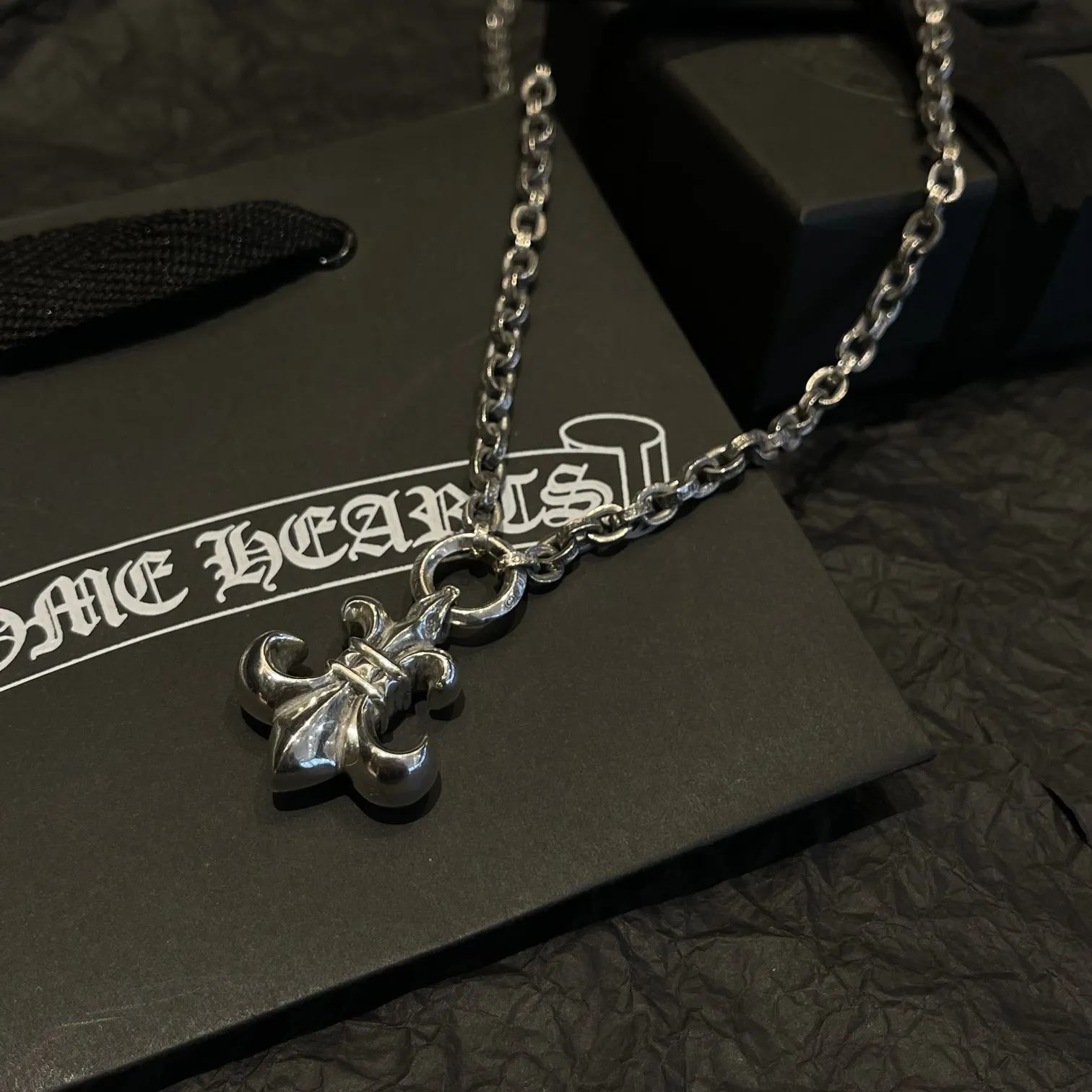 Chrome Hearts シルバー フラワーネックレス 65cm - 画像 (8)