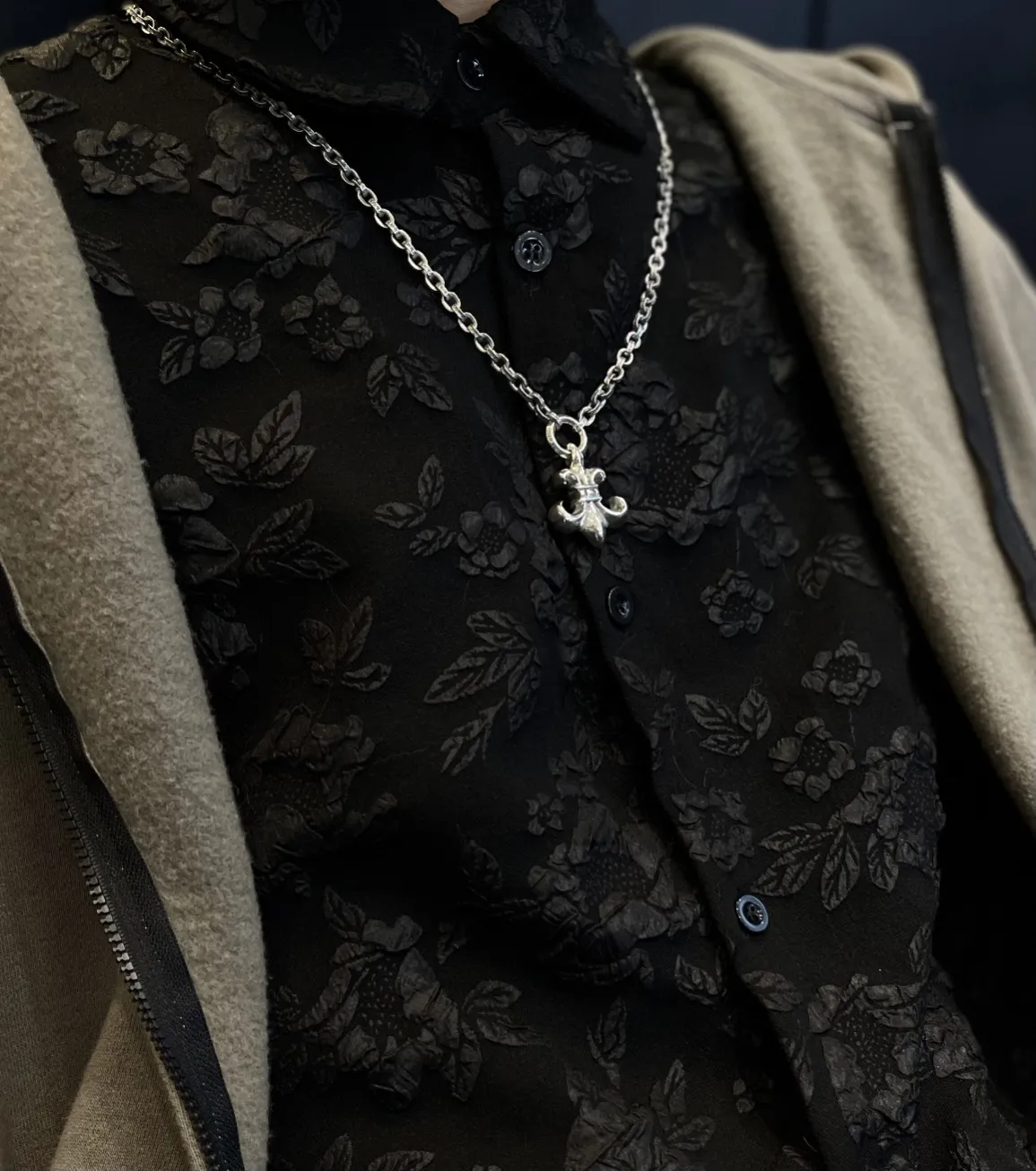 Chrome Hearts シルバー フラワーネックレス 65cm - 画像 (9)
