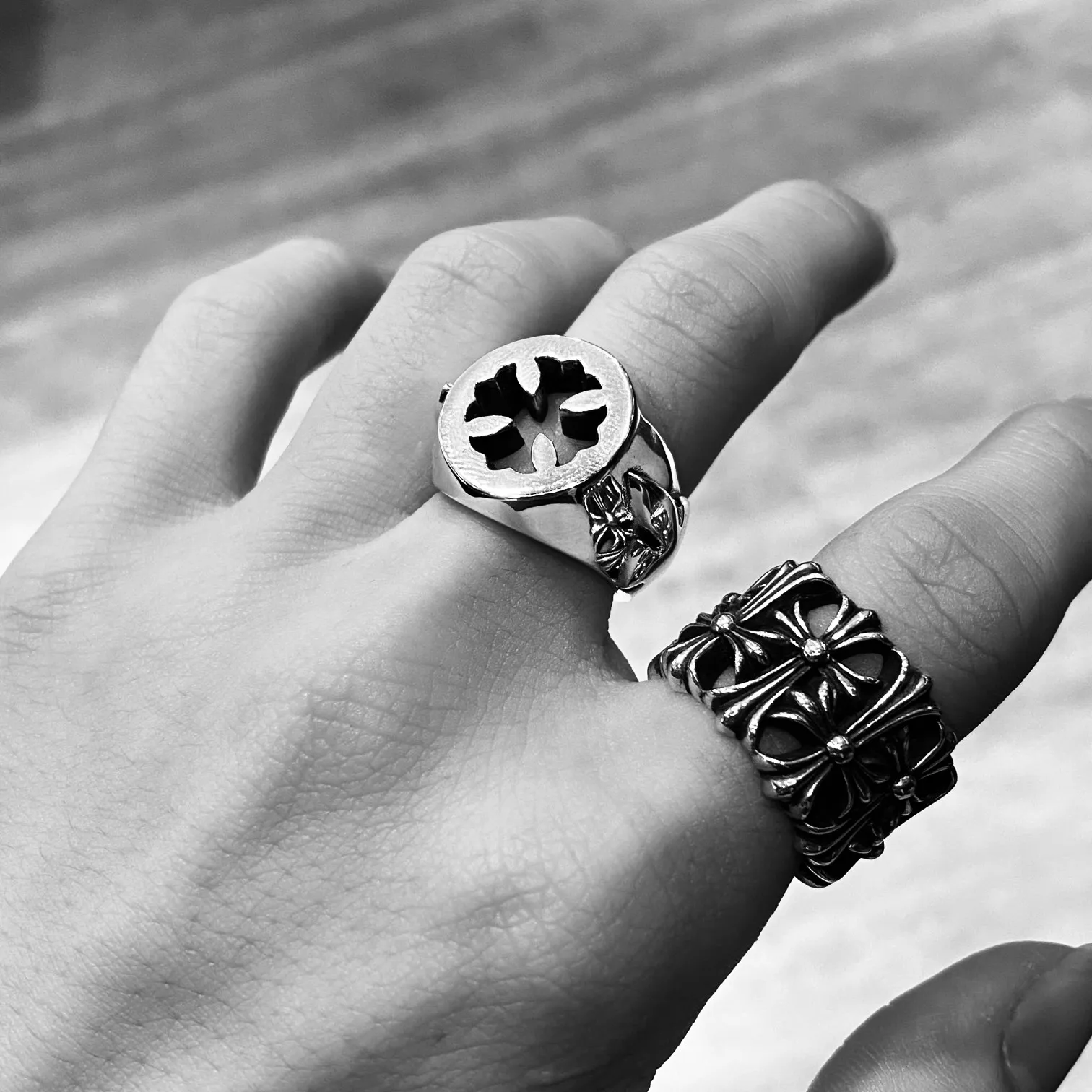 Chrome Hearts シルバー クロスリング - 画像 (8)