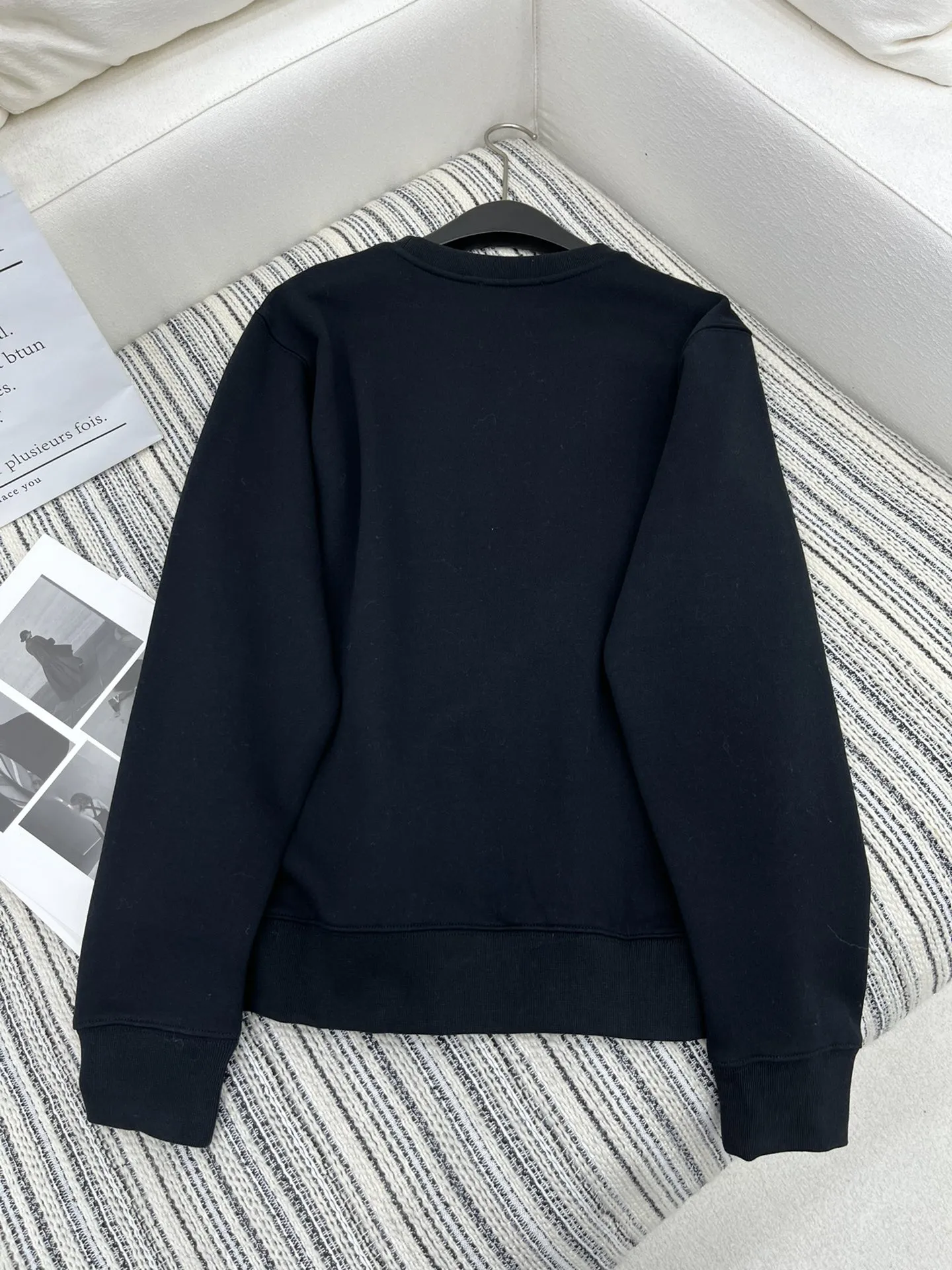 Christian Dior 黒色 2024新品プリント裏起毛スウェット - 画像 (7)