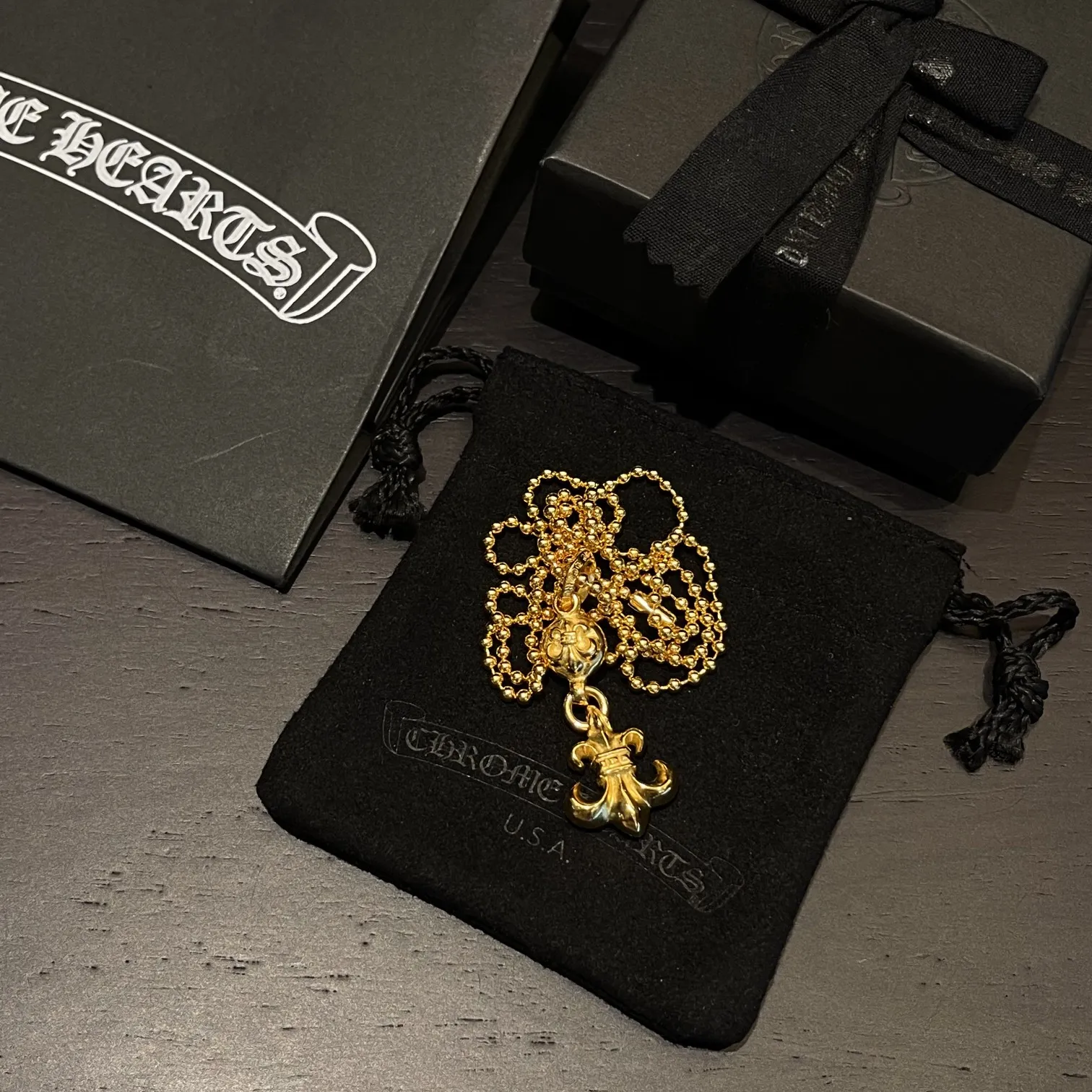 Chrome Hearts ゴールド 童軍花ネックレス - 画像 (5)