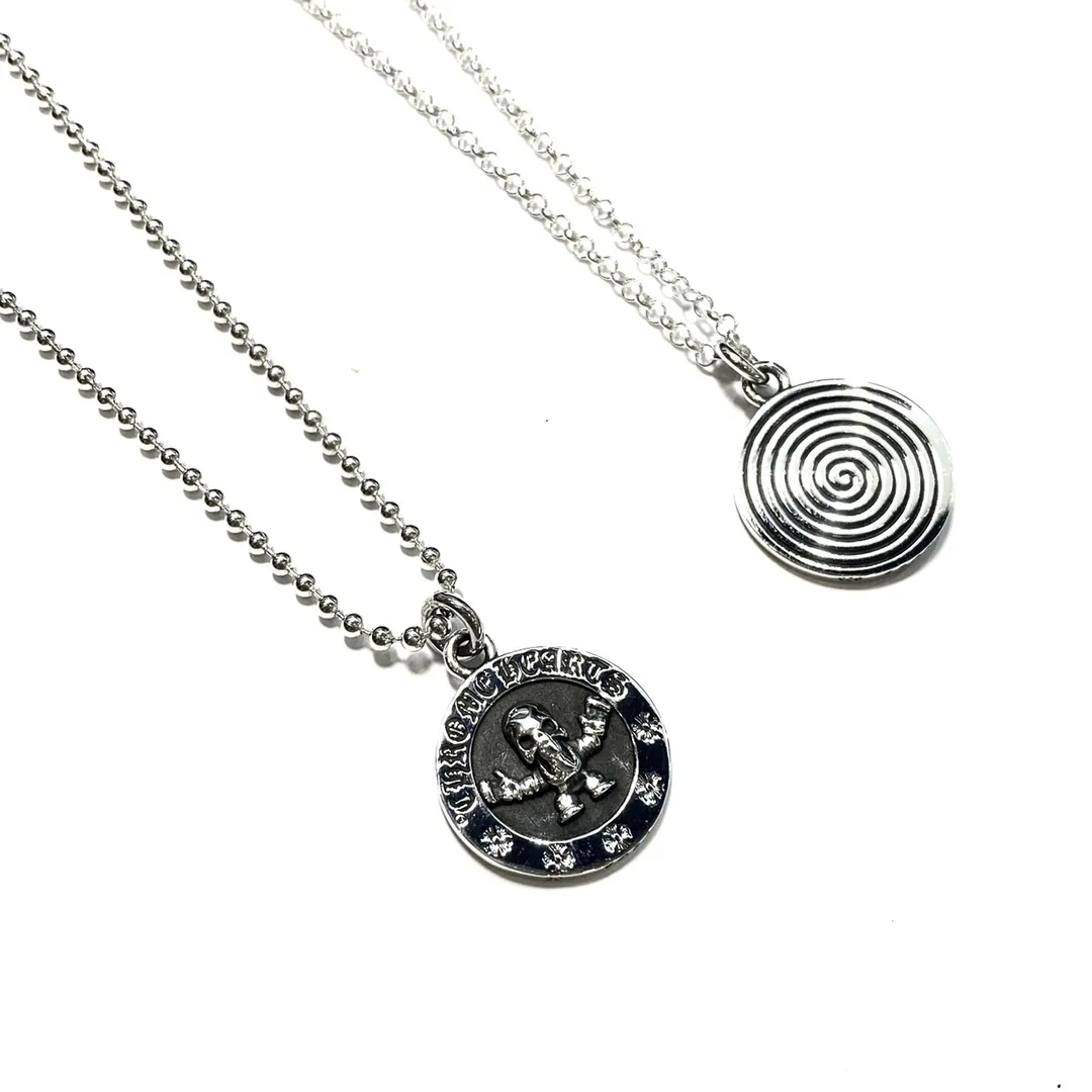 Chrome Hearts シルバーFoti骷髅圆牌ネックレス - 画像 (3)