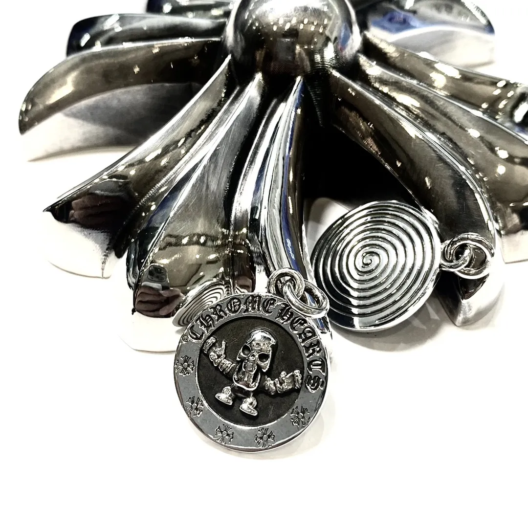 Chrome Hearts シルバーFoti骷髅圆牌ネックレス - 画像 (5)