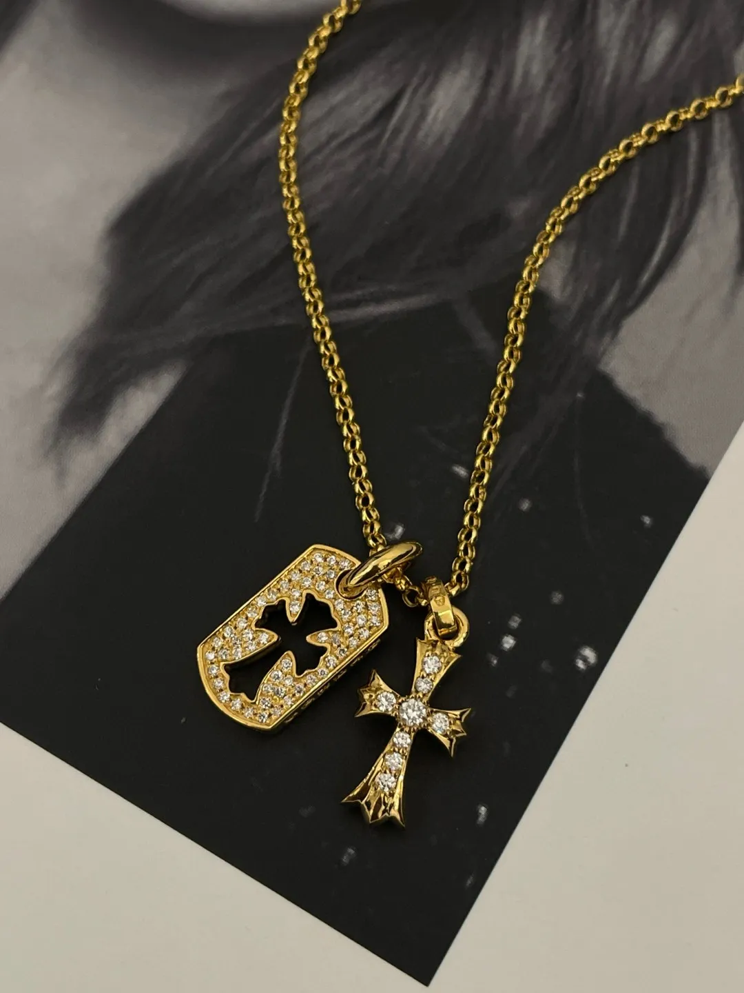 クロムハーツ ゴールド クロス ネックレス - 画像 (5)