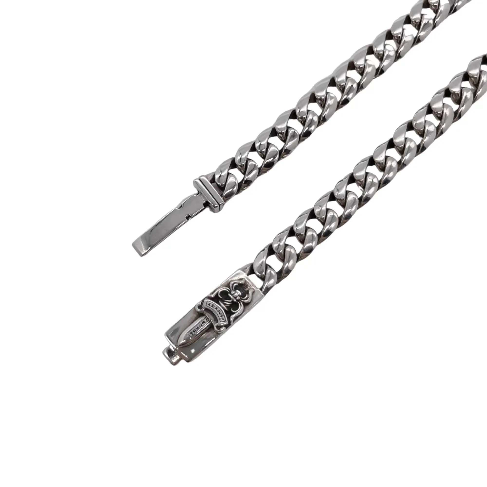 Chrome Hearts シルバー中号宝剣チェーンブレスレット - 画像 (4)
