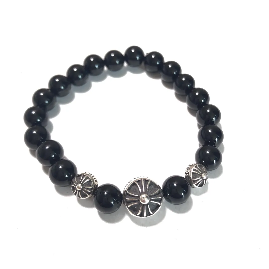 Chrome Hearts ブラックオニキスシルバーブレスレット - 画像 (3)