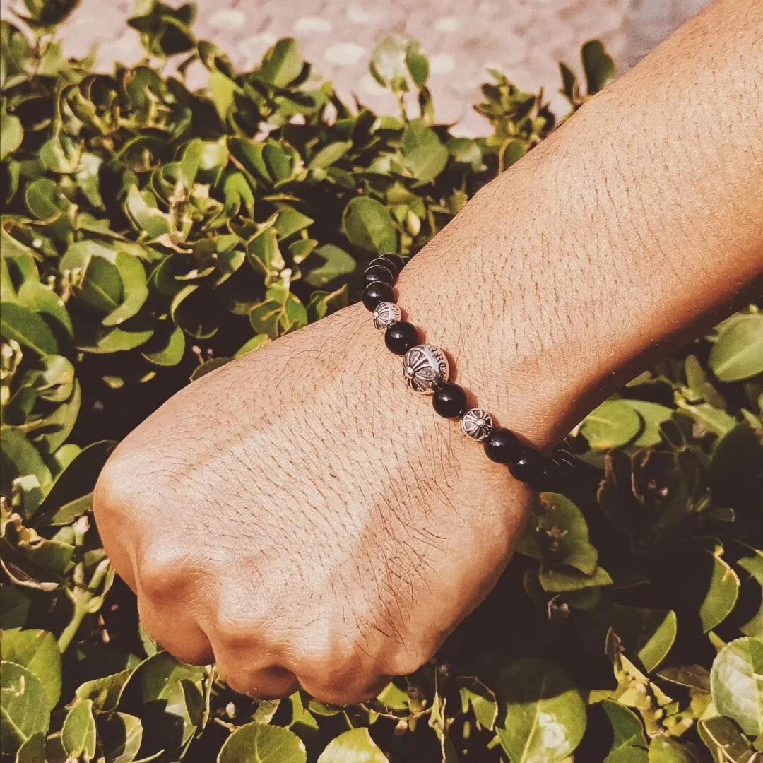 Chrome Hearts ブラックオニキスシルバーブレスレット - 画像 (8)