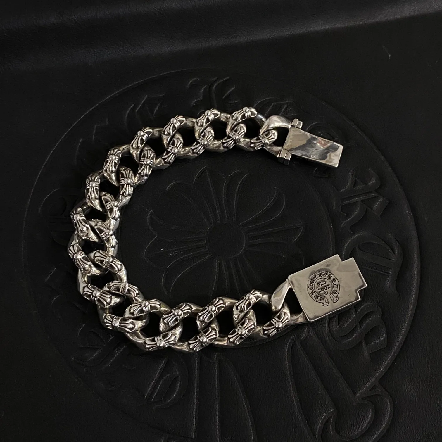Chrome Hearts シルバー 六芒星フルールブレスレット - 画像 (6)