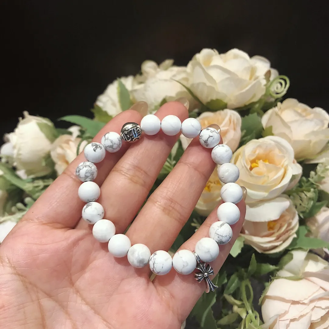 Chrome Hearts ホワイトビーズシルバーブレスレット - 画像 (4)