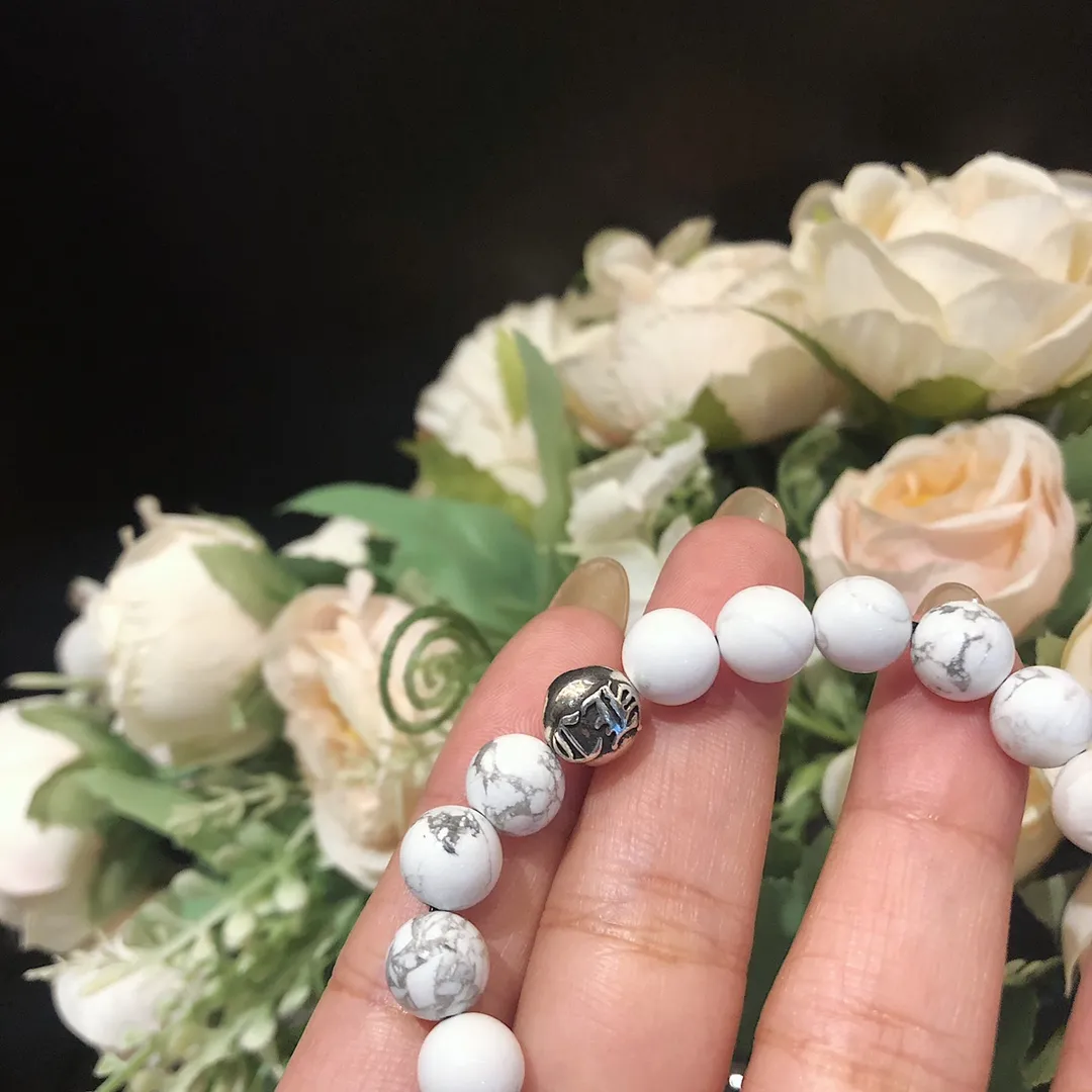 Chrome Hearts ホワイトビーズシルバーブレスレット - 画像 (6)