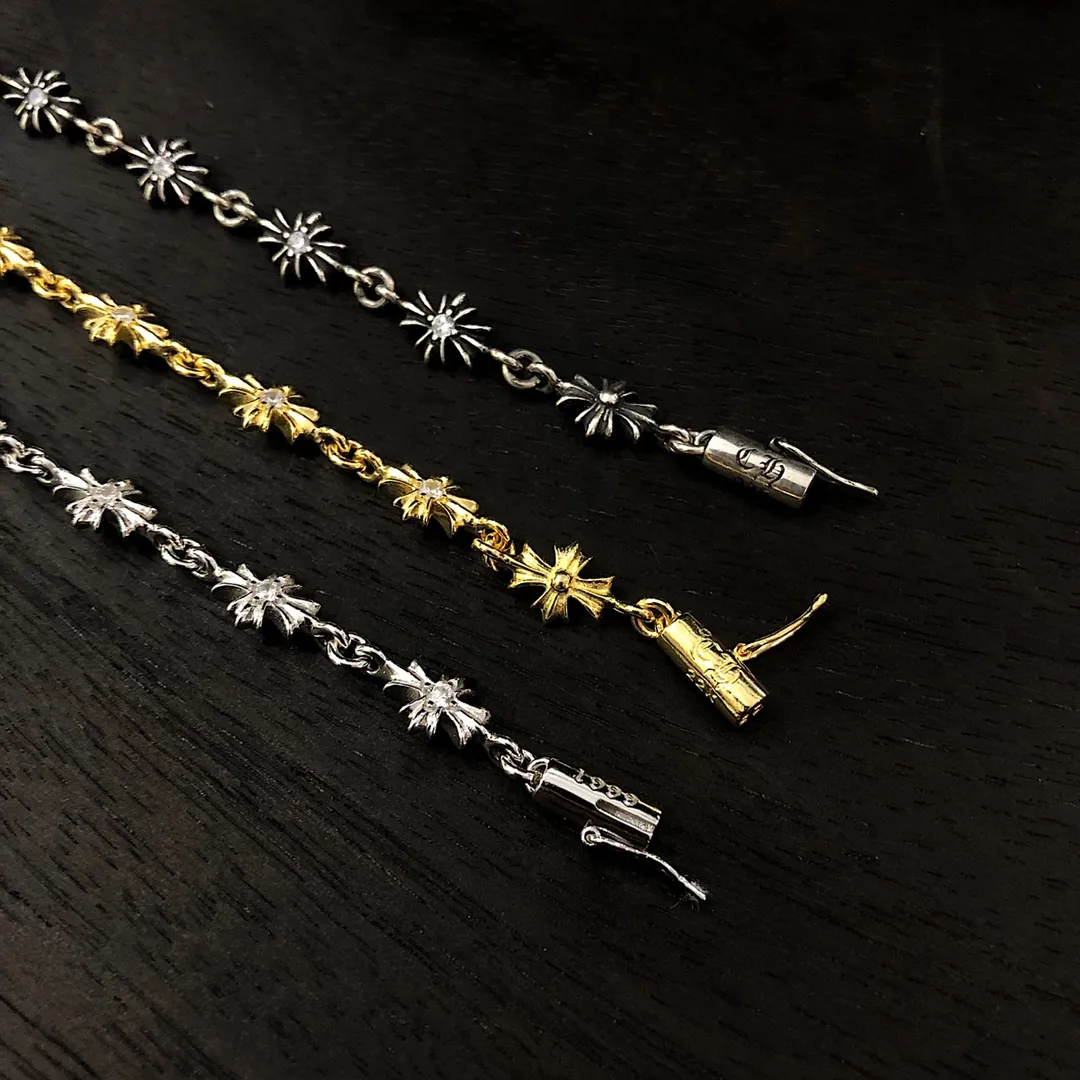 Chrome Hearts クロスフラワーストーンブレスレット 3色 - 画像 (5)